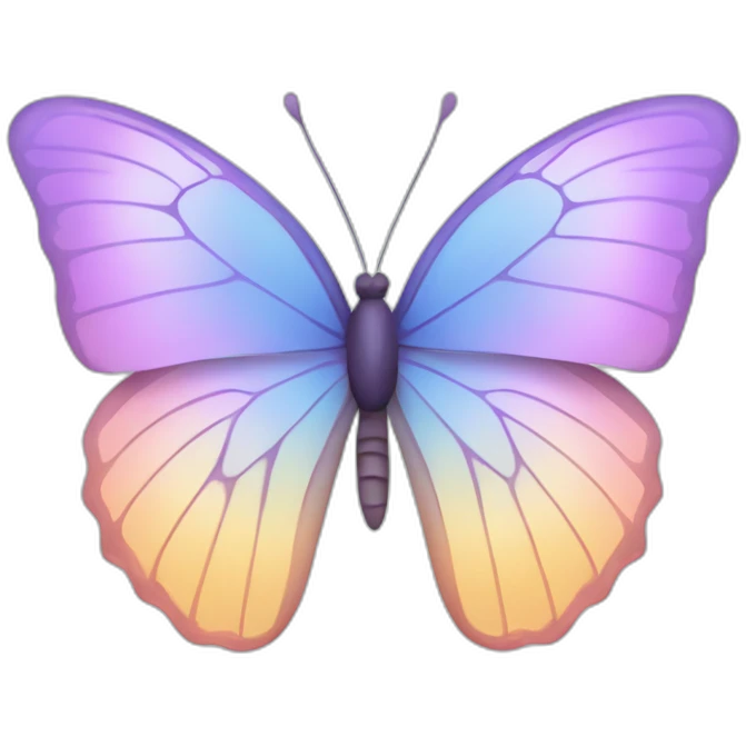 Pastel gradient hue butterfly emoji