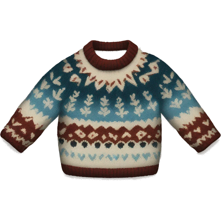 Fair isle sweater emoji