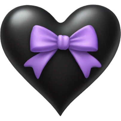 Black heart with bow emoji