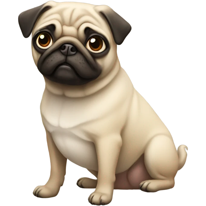 A pug emoji