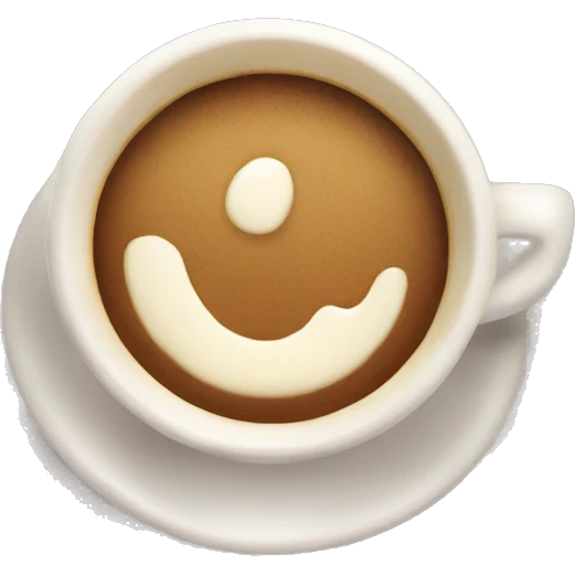 aesthetic coffee with cream emoji
