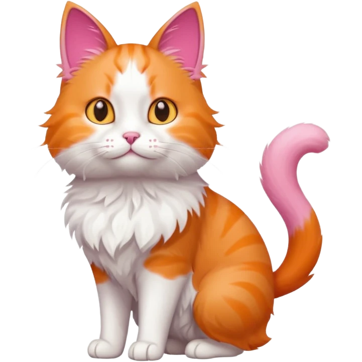 simple cat, standing, looking forward emoji