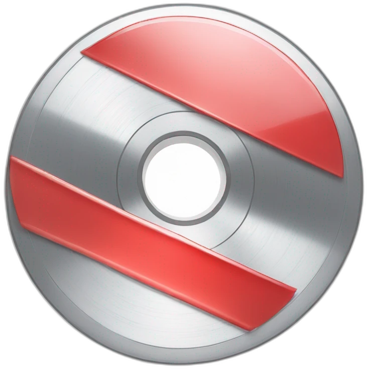 CD with a red patch of tape on the side emoji