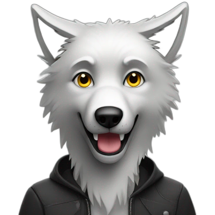 Loup noir emoji