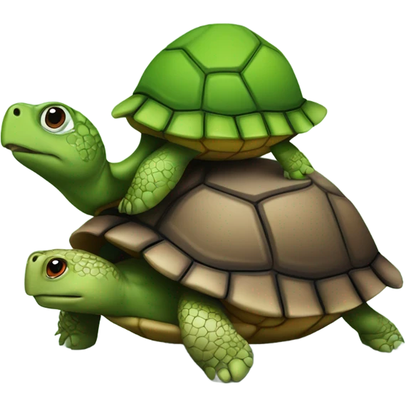 turtle on top of a turtle on top of a turt emoji