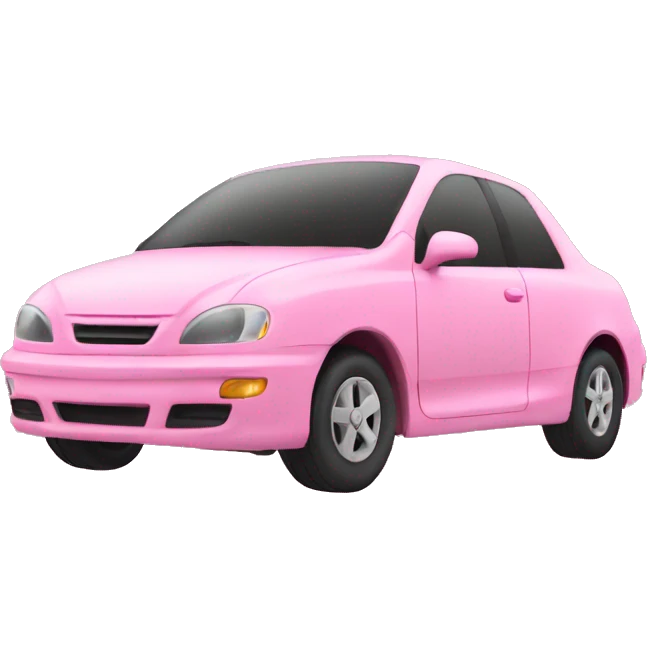 Car pink with hearts  emoji