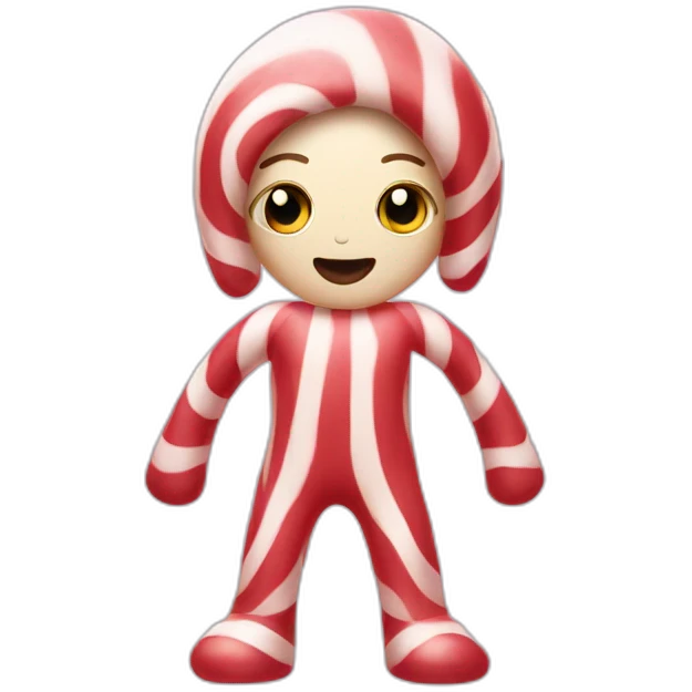 peppermint with eyes legs and hands emoji