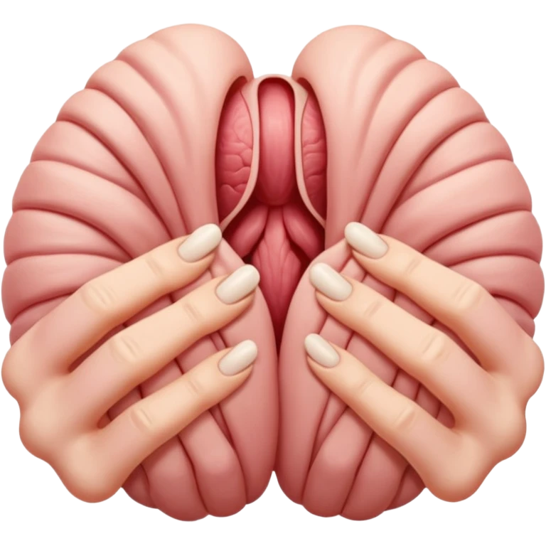 A vagina with fingers in it emoji