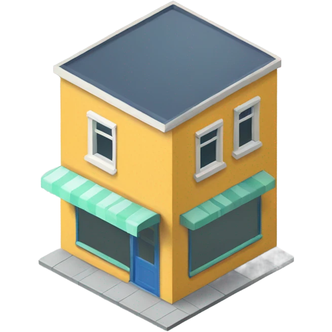 shop and flats isometric emoji