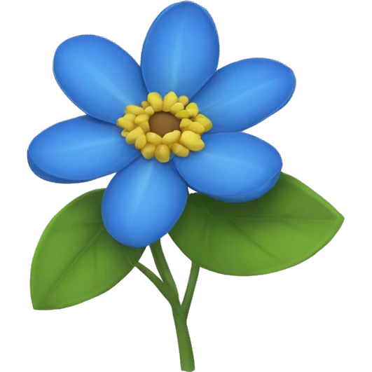 Flor azul emoji