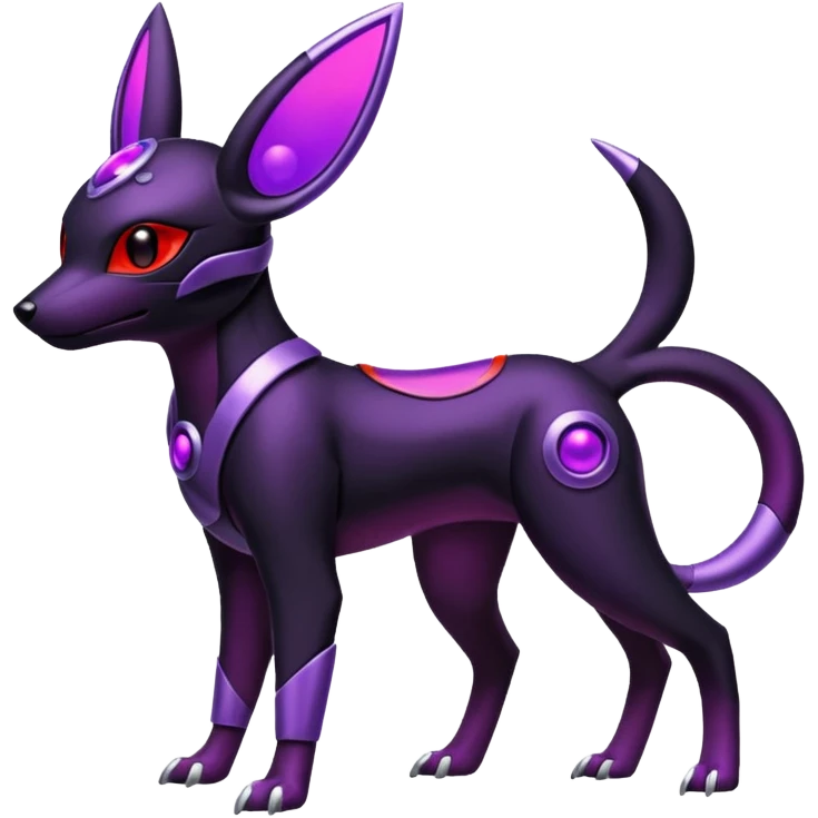 Futuristic Umbreon-Houndoom-Genesect-Pokémon-Fakémon-hybrid-creature emoji