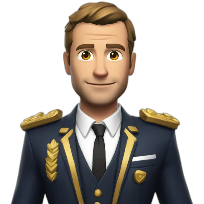Macron en skin fortnite  emoji