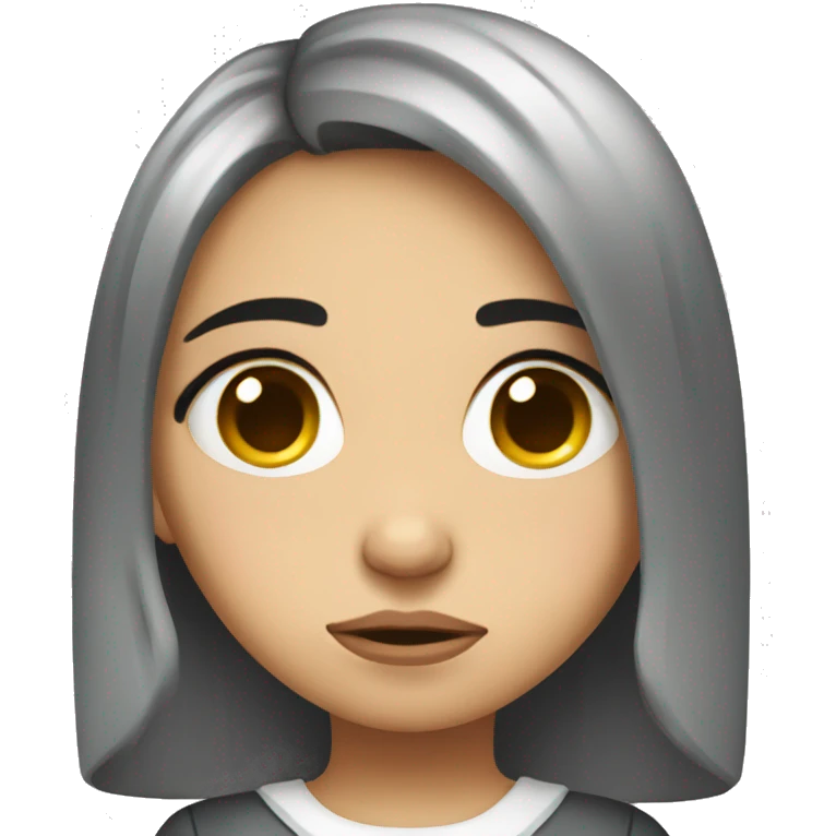 Sad crying cute coquette girl emoji
