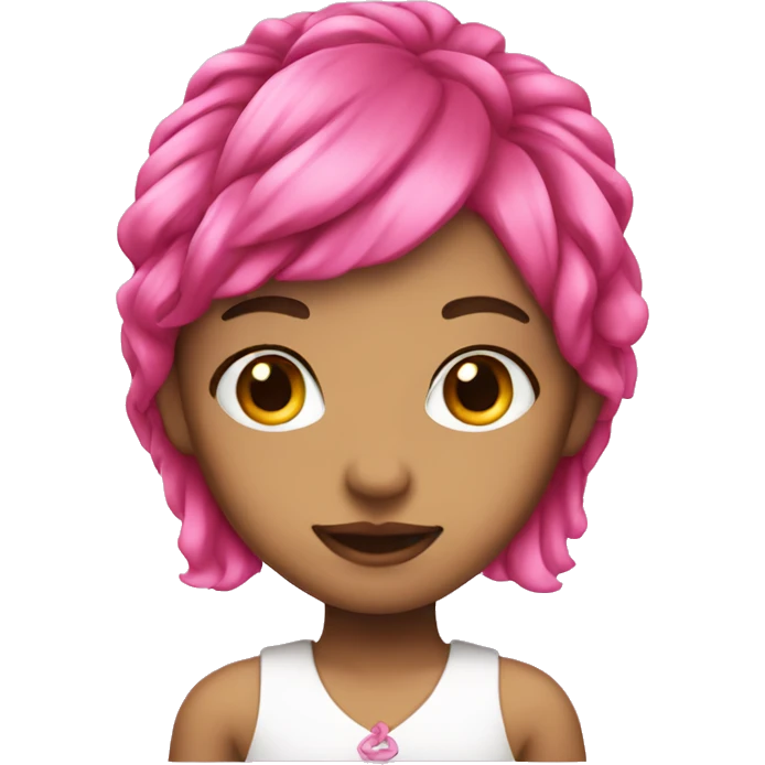 hime girl hot pink hair emoji