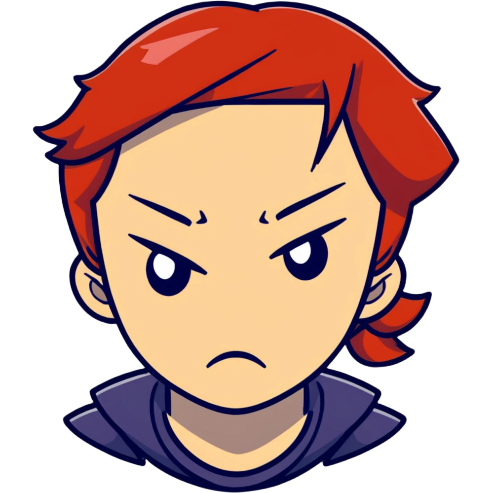 redhead girl angry face emoji
