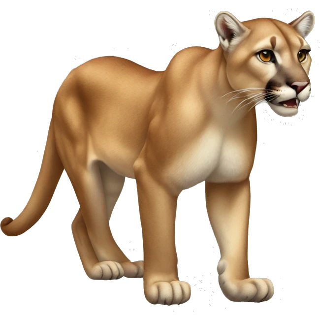 full body mountain lion emoji