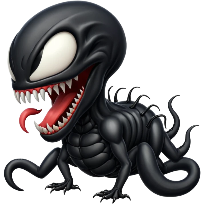 Venom crawling classic emoji look emoji