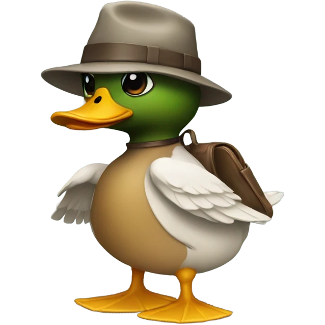 Duck detective emoji