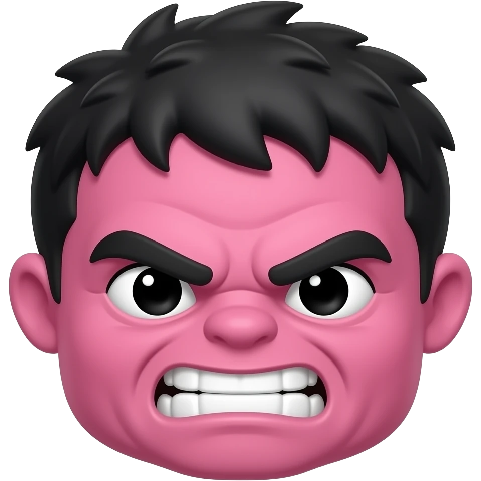 cute pink hulk emoji