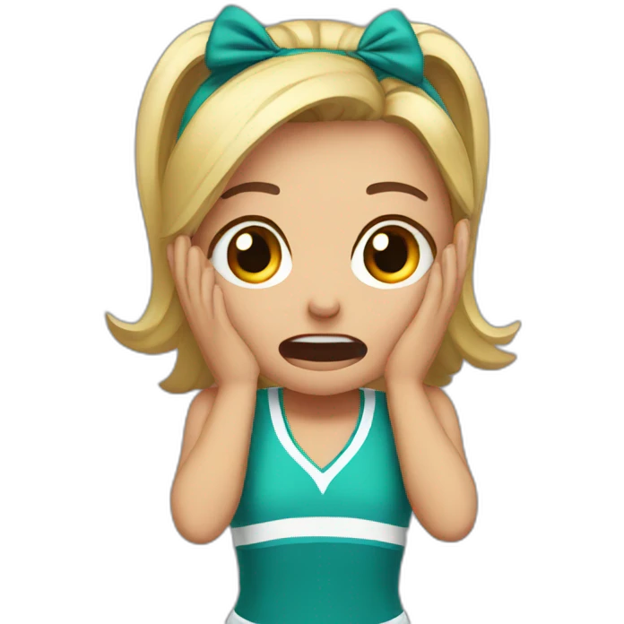 Cheerleader crying  emoji