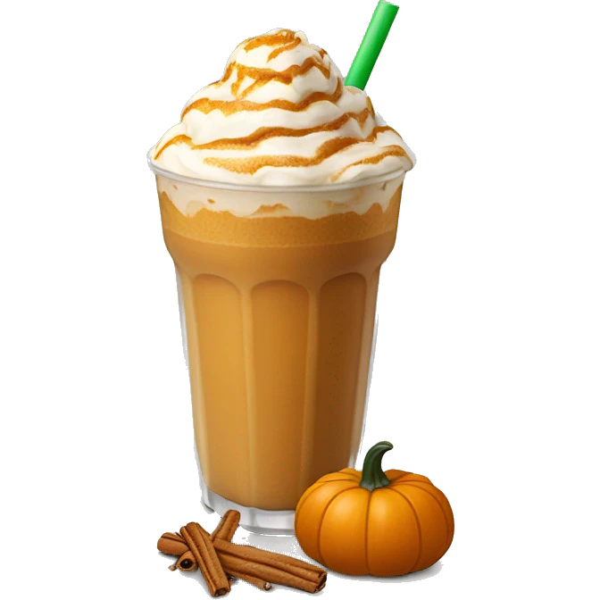 Pumpkin spiced frappe  emoji