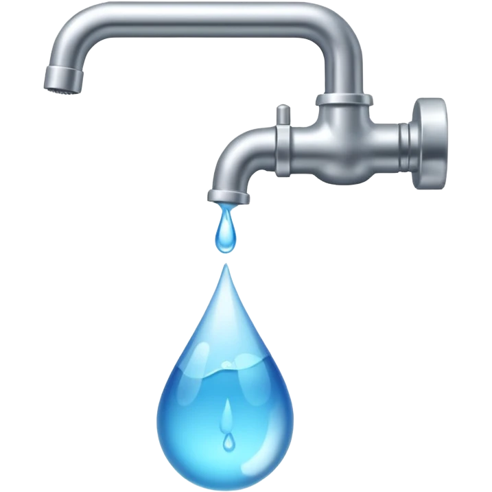 water flows from the tap emoji