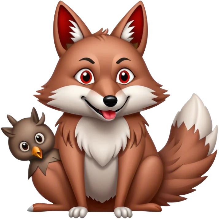the coyote heat the sparrow and poop emoji