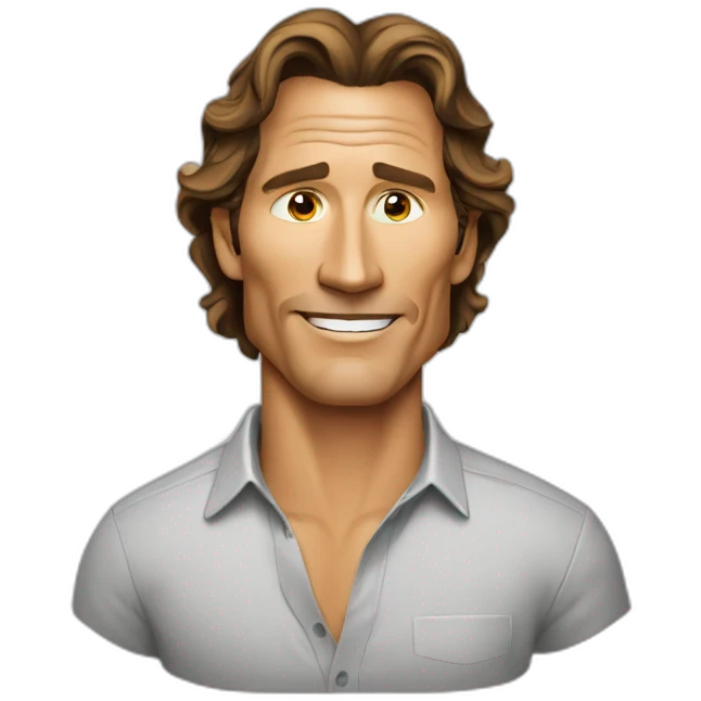 matthew mcconaughey cartoon wearing shirt emoji