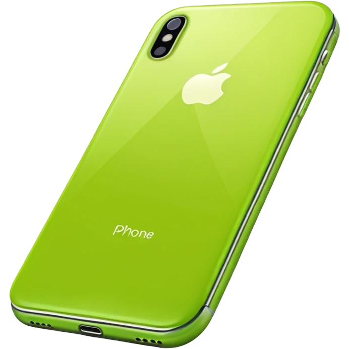 Lime-green iPhone emoji