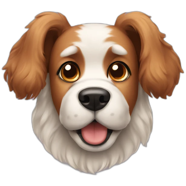 Dog with hairy big ears emoji