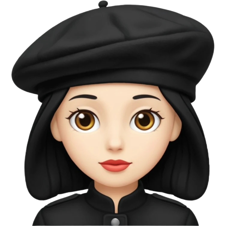 black winter beret emoji