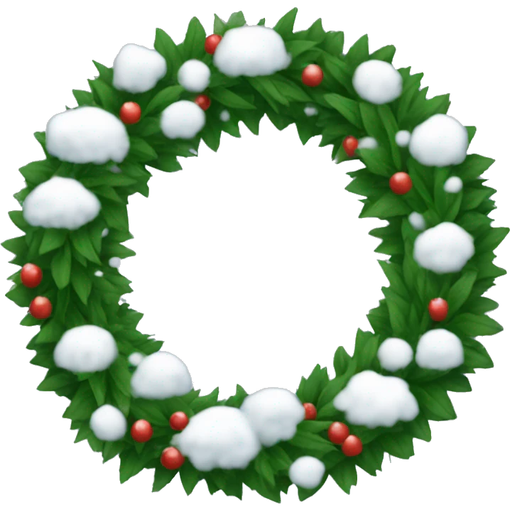 wreath with snow  emoji
