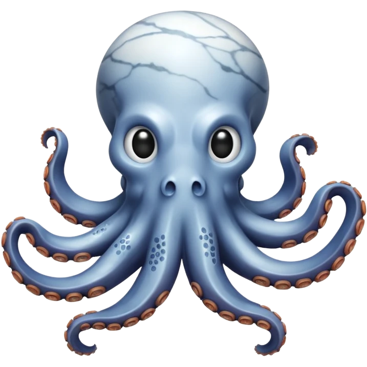 octopus made of white greek marble emoji