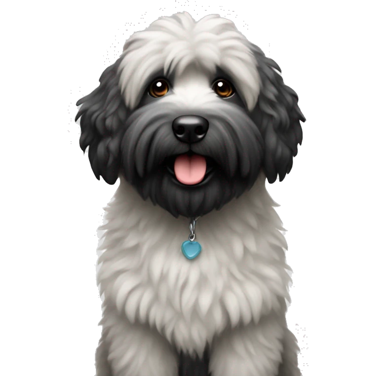 sheperdoodle fluffy black emoji