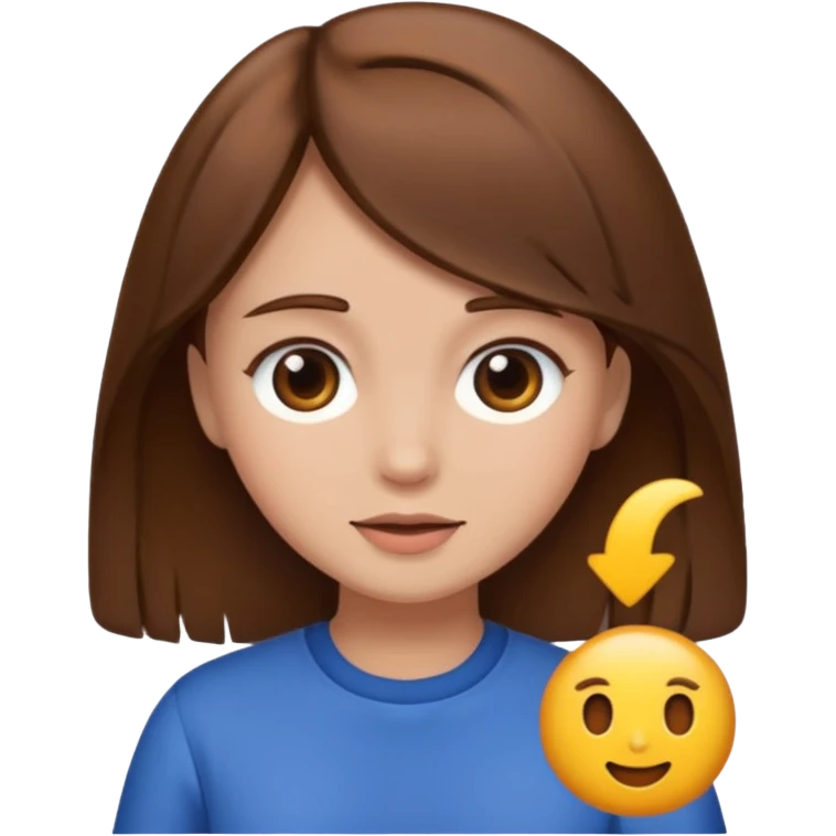 brown hair girl emoji