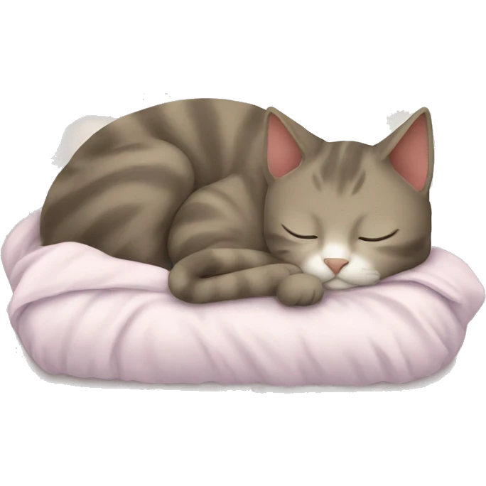 cat sleeping in bed emoji