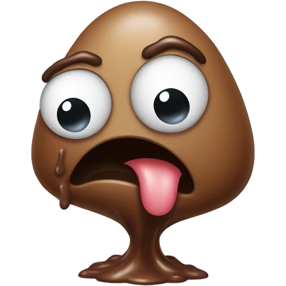 scared poo emoji