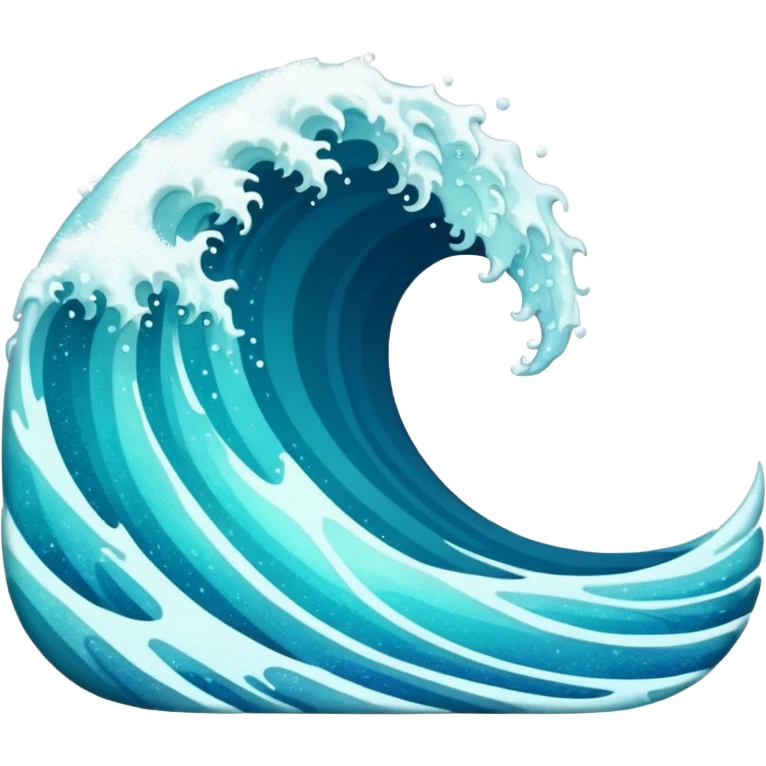 glitter wave ocean surf cian emoji