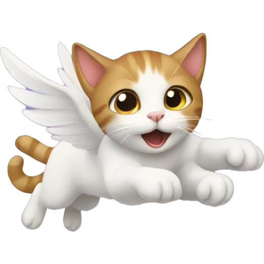 A cat flying  emoji