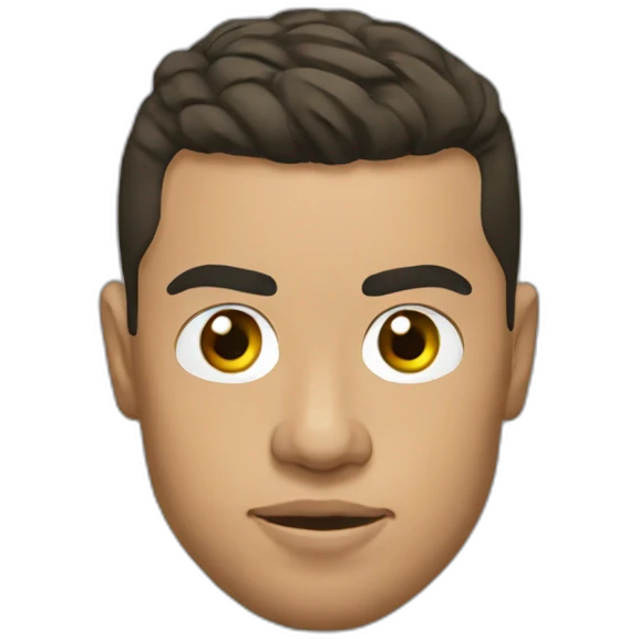 Ronaldo face with teeshirt of portugal emoji
