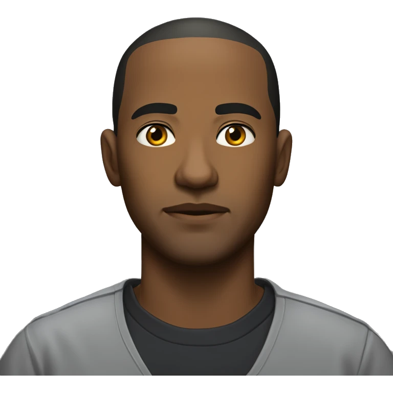  It's a standard police mugshot, taken against a plain gray background. The lighting is even, typical of a law enforcement photo. The man is wearing a dark-colored, crew-neck sweatshirt or shirt. emoji