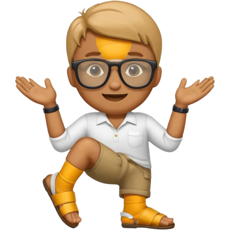 Nerd emoji mixed with sunglasses and feet emoji