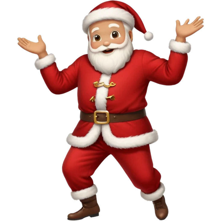 Santa Claus dancing butt emoji