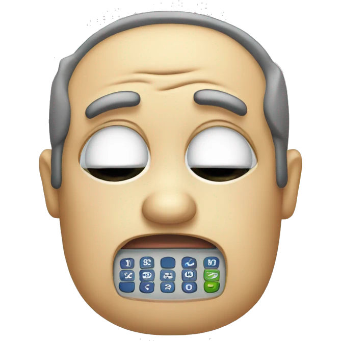 crying calculator emoji