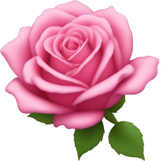 Pink rose emoji