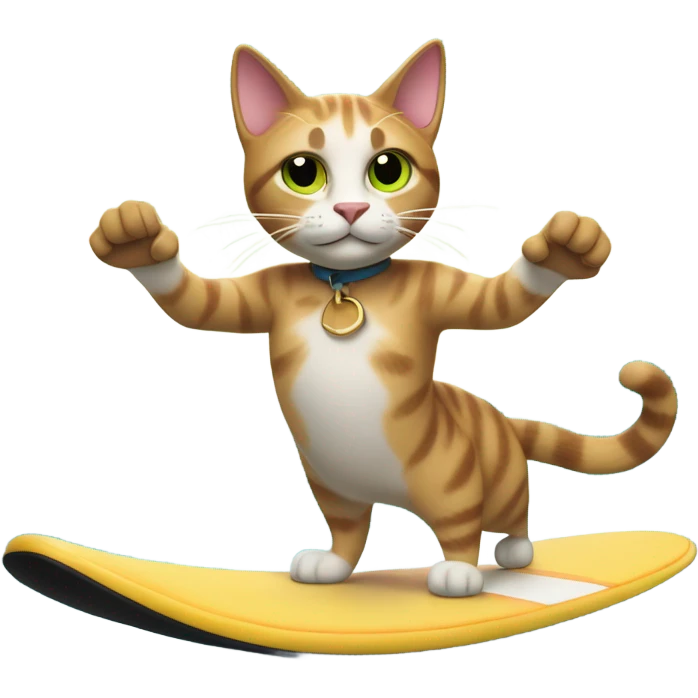 cat surfing emoji