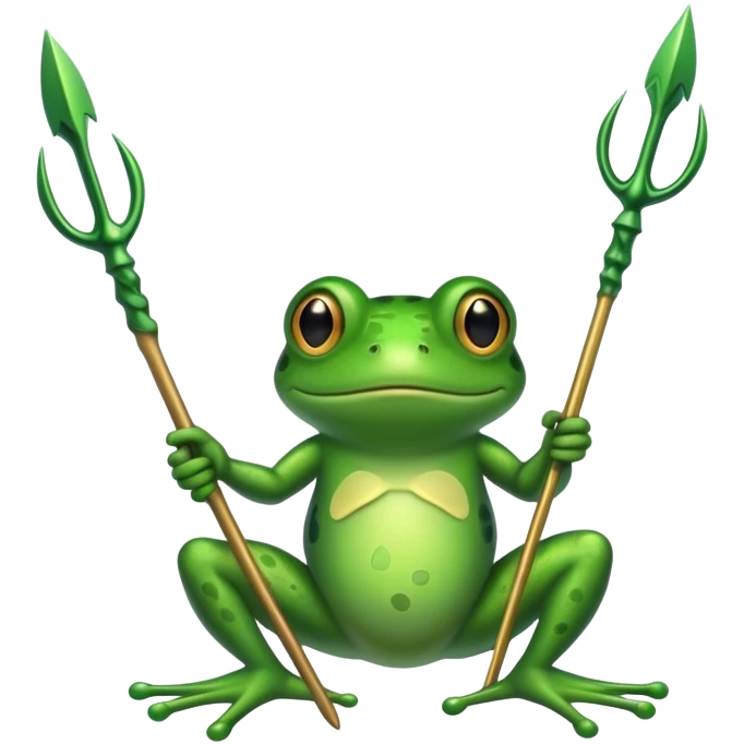Frog with trident emoji