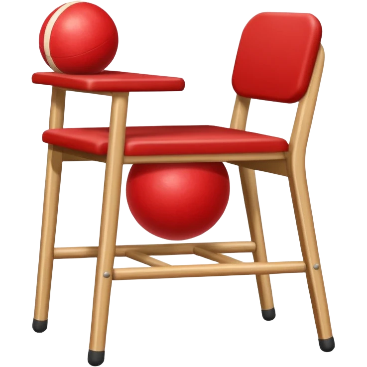 Ball under chair should be under the chair  emoji