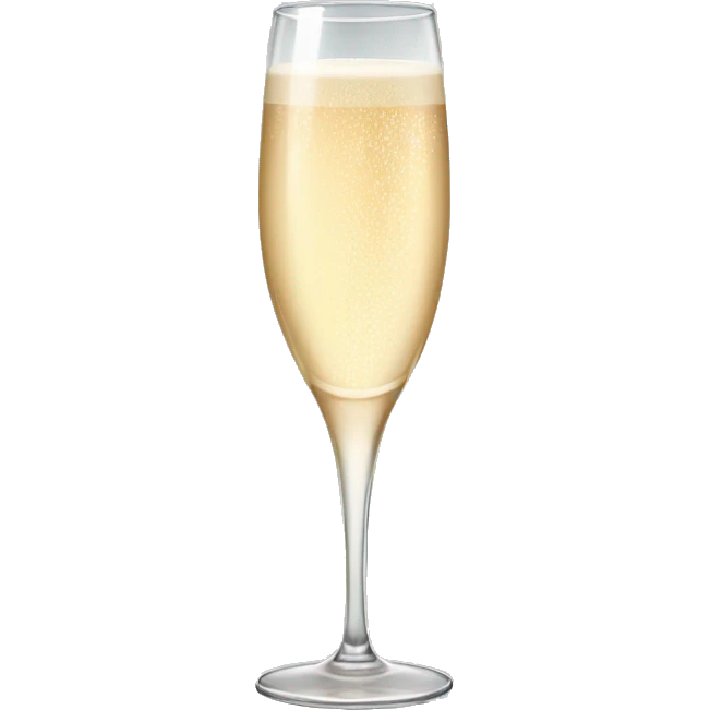 Long glass of champagne  emoji