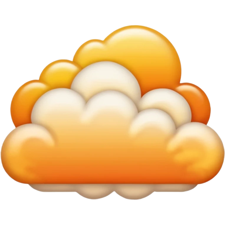 A golden sunset cloud with warm gradient tones. emoji